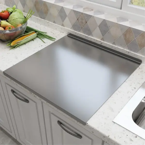 XXL Stainless Steel Double-Sided Cutting & Baking Tray - Versatile Kitchen Board & Serving Platter - Image 35