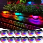 Solar Fence & Wall Lights with Motion Sensor - Rechargeable Multi-Color LED Outdoor Lamp - Image 14
