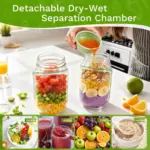 Leak-Resistant Salad Container with Dressing Cup & Side Opening - Travel-Friendly Lunch Box (Green) - Image 28