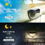 Solar Fence & Wall Lights with Motion Sensor - Rechargeable Multi-Color LED Outdoor Lamp - Image 31