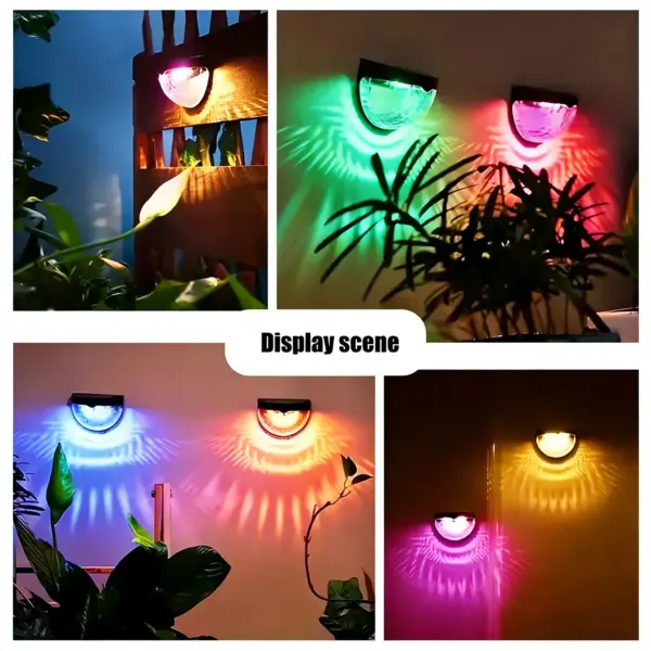 Solar Fence & Wall Lights with Motion Sensor - Rechargeable Multi-Color LED Outdoor Lamp - Image 56