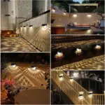 Solar Fence & Wall Lights with Motion Sensor - Rechargeable Multi-Color LED Outdoor Lamp - Image 30