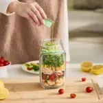 Leak-Resistant Salad Container with Dressing Cup & Side Opening - Travel-Friendly Lunch Box (Green) - Image 11