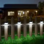 Solar Fence & Wall Lights with Motion Sensor - Rechargeable Multi-Color LED Outdoor Lamp - Image 67