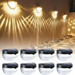 Solar Fence & Wall Lights with Motion Sensor - Rechargeable Multi-Color LED Outdoor Lamp - Image 7