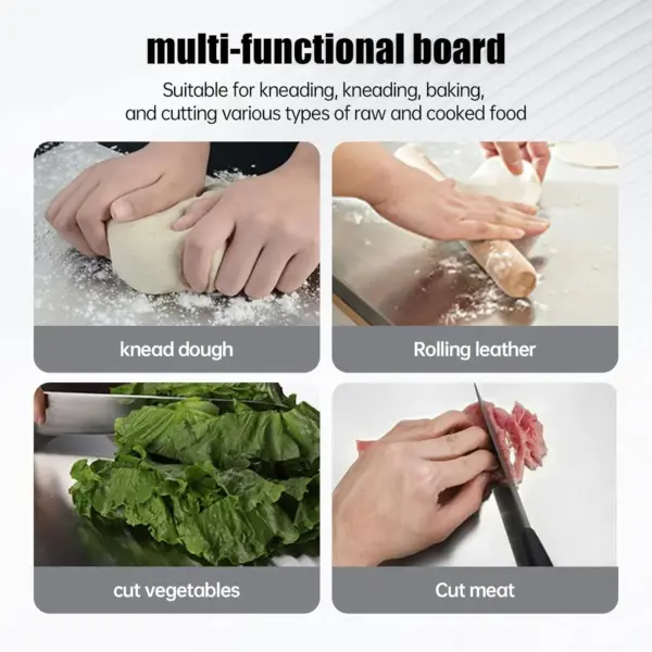 Z-Shaped 304 Stainless Steel Double-Edge Cutting Board - Extra-Large Pastry and Protection Mat - Image 20