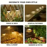 Solar Fence & Wall Lights with Motion Sensor - Rechargeable Multi-Color LED Outdoor Lamp - Image 10
