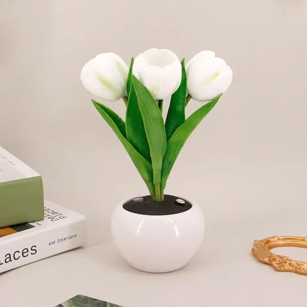 LED Tulip Table Lamp with Vase - Adjustable Brightness & Color Modes USB Powered - Image 13