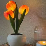 LED Tulip Table Lamp with Vase - Adjustable Brightness & Color Modes USB Powered - Image 3