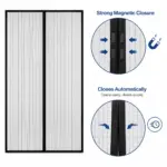 Magnetic Screen Door – Self Closing Mosquito Net Mesh Curtain for Patio & Sliding Doors - Image 2