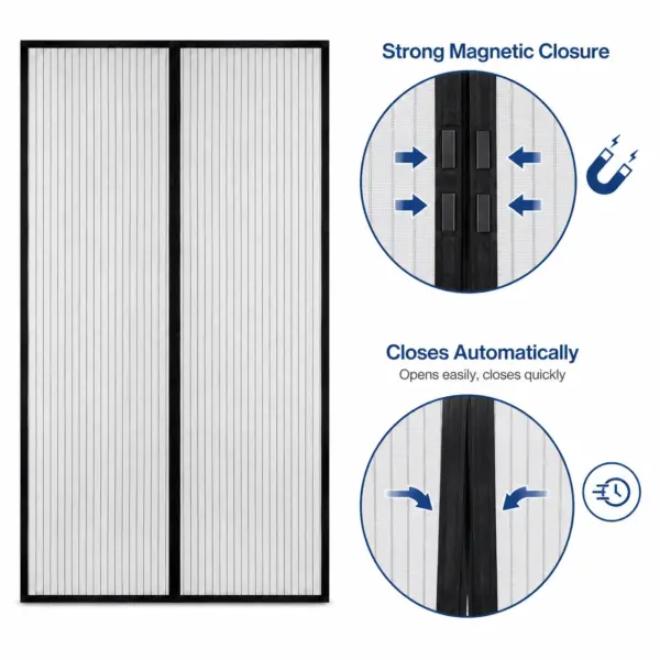 Magnetic Screen Door – Self Closing Mosquito Net Mesh Curtain for Patio & Sliding Doors - Image 2