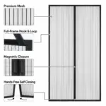 Magnetic Screen Door – Self Closing Mosquito Net Mesh Curtain for Patio & Sliding Doors - Image 4