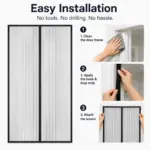 Magnetic Screen Door – Self Closing Mosquito Net Mesh Curtain for Patio & Sliding Doors - Image 5