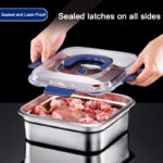 Extra-Large Stainless Steel Food Storage Containers with Blue Lids - Airtight & Leak-Proof - Image 63