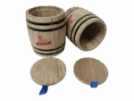 2-Pack Mini Wood Canisters Set - Airtight Solid Wood Storage Jars - Image 2