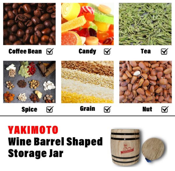 2-Pack Mini Wood Canisters Set - Airtight Solid Wood Storage Jars - Image 5