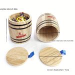 2-Pack Mini Wood Canisters Set - Airtight Solid Wood Storage Jars - Image 3