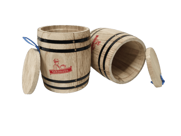 2-Pack Mini Wood Canisters Set - Airtight Solid Wood Storage Jars - Image 4