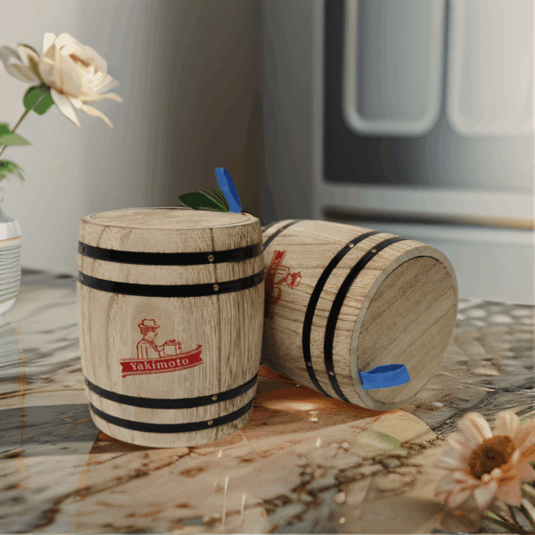 2-Pack Mini Wood Canisters Set - Airtight Solid Wood Storage Jars - Image 6