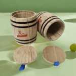 2-Pack Mini Wood Canisters Set - Airtight Solid Wood Storage Jars - Image 9
