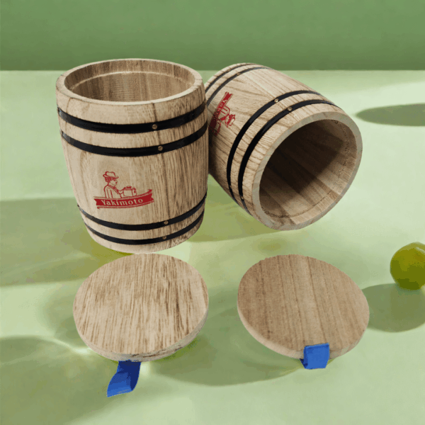 2-Pack Mini Wood Canisters Set - Airtight Solid Wood Storage Jars - Image 9