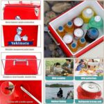 Classic Retro Metal Ice Chest - 13L (14Qt) Portable Cooler with Bottle Opener - Red - Image 4