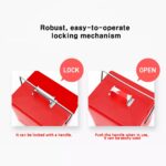 Classic Retro Metal Ice Chest - 13L (14Qt) Portable Cooler with Bottle Opener - Red - Image 5