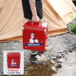 Classic Retro Metal Ice Chest - 13L (14Qt) Portable Cooler with Bottle Opener - Red - Image 8