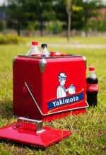Classic Retro Metal Ice Chest - 13L (14Qt) Portable Cooler with Bottle Opener - Red - Image 10