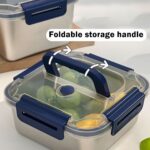 Extra-Large Stainless Steel Food Storage Containers with Blue Lids - Airtight & Leak-Proof - Image 34