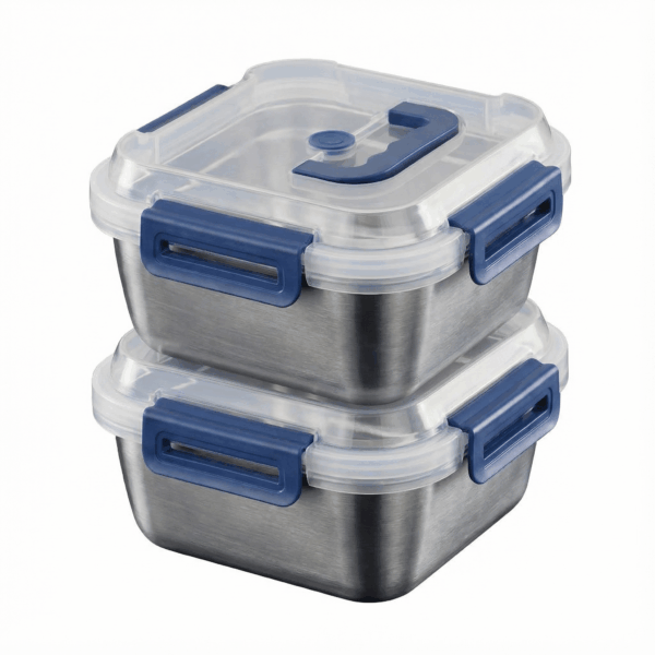Extra-Large Stainless Steel Food Storage Containers with Blue Lids - Airtight & Leak-Proof - Image 29