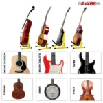 5 Core A Frame Guitar Stand with Foam Arms for Acoustic Electric and Bass Guitars - Image 43