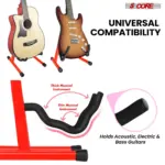 5 Core A Frame Guitar Stand with Foam Arms for Acoustic Electric and Bass Guitars - Image 64