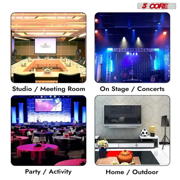 5 Core Adjustable Short Tripod Speaker Stand for PA and Studio Monitors - Image 11