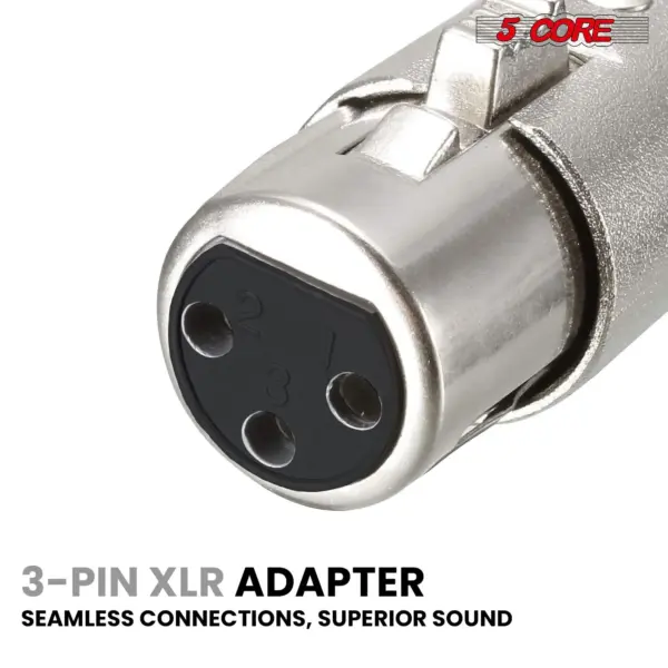 5 Core 3 Pin XLR Male and Female to 1/4 Inch Audio Jack Locking Connector Set - Image 38