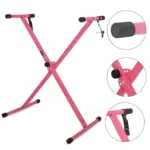 5 Core Single X Keyboard Stand Adjustable for 61 76 and 88 Key Keyboards