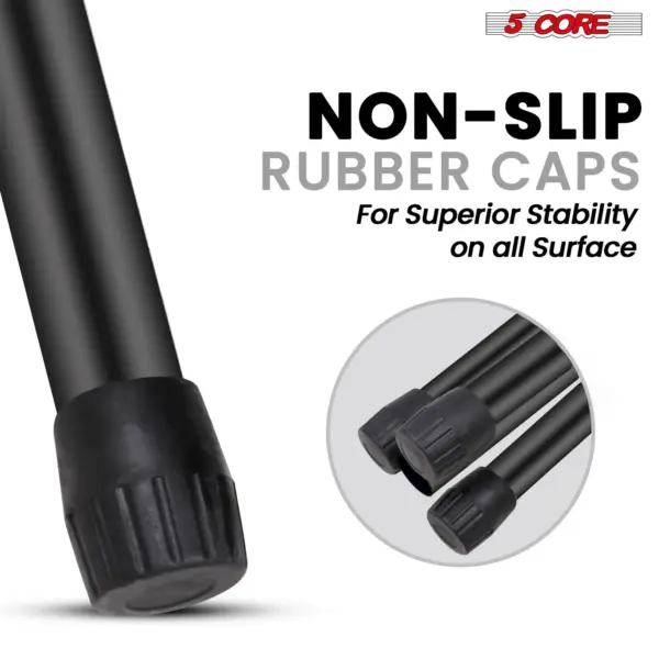 5 Core Adjustable Short Tripod Speaker Stand for PA and Studio Monitors - Image 4