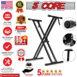 5 Core Heavy Duty Double X Keyboard Stand Adjustable for 61 76 and 88 Key Keyboards - Image 16