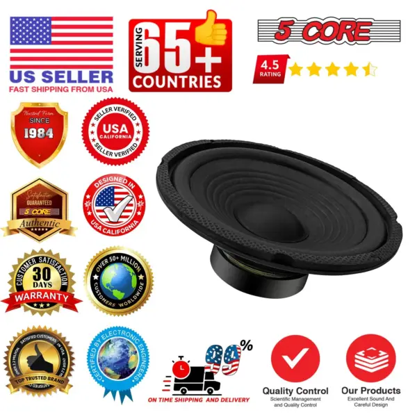 5 Core 6 Inch Car Audio Subwoofer 300W 4 Ohm Replacement Bass Speaker - Image 18