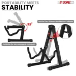 5 Core A Frame Guitar Stand with Foam Arms for Acoustic Electric and Bass Guitars - Image 18