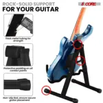 5 Core A Frame Guitar Stand with Foam Arms for Acoustic Electric and Bass Guitars - Image 19