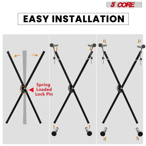 5 Core Single X Keyboard Stand Adjustable for 61 76 and 88 Key Keyboards - Image 27