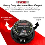 5 Core 6.5 Inch Midrange Car Door Speaker 360W 4 Ohm with Aluminum Bullet - Image 8