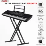 5 Core Heavy Duty Double X Keyboard Stand Adjustable for 61 76 and 88 Key Keyboards - Image 15