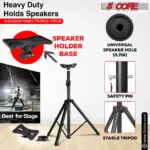 5 Core Adjustable Short Tripod Speaker Stand for PA and Studio Monitors - Image 20