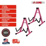 5 Core 2 Pack A Frame Guitar Stands with Foam Arms for Acoustic Electric and Bass Guitars - Image 4