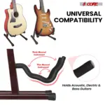 5 Core A Frame Guitar Stand with Foam Arms for Acoustic Electric and Bass Guitars - Image 7