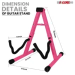 5 Core A Frame Guitar Stand with Foam Arms for Acoustic Electric and Bass Guitars - Image 49