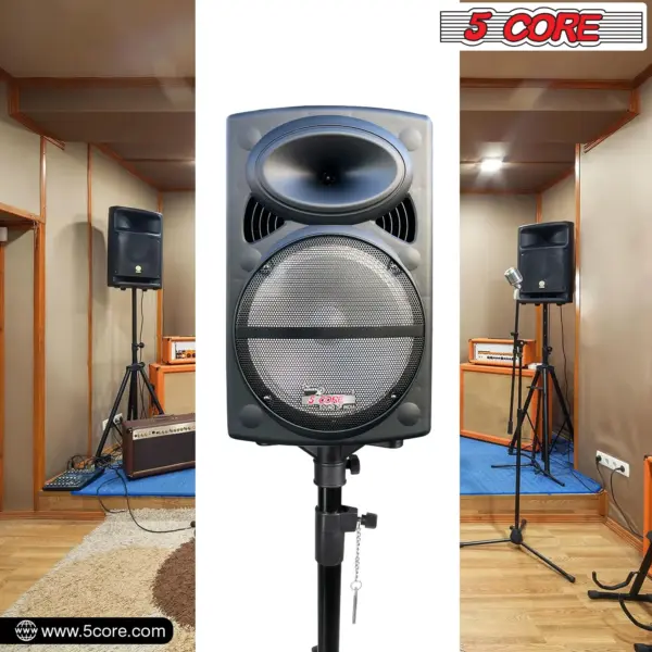 5 Core Adjustable Short Tripod Speaker Stand for PA and Studio Monitors - Image 13