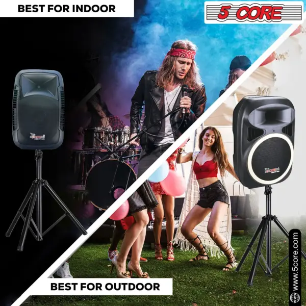 5 Core Adjustable Short Tripod Speaker Stand for PA and Studio Monitors - Image 19